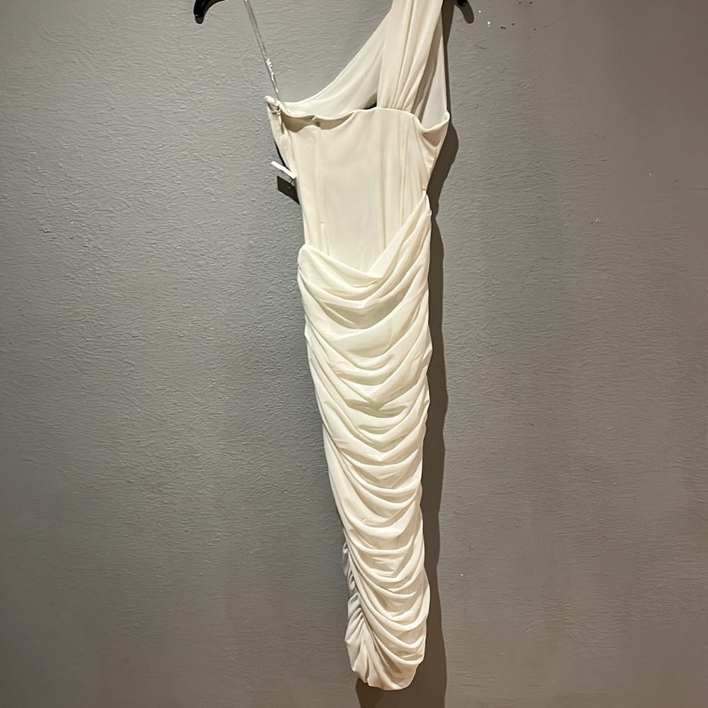 House of CB Valentina IVORY ASYMMETRIC CUTOUT MIDI/Maxi DRESS - Picture 8 of 16